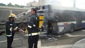 bus accident fire